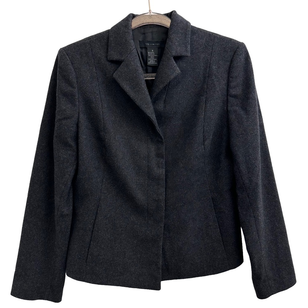 Cashmere Wool Knit Pea Coat Jacket Blazer